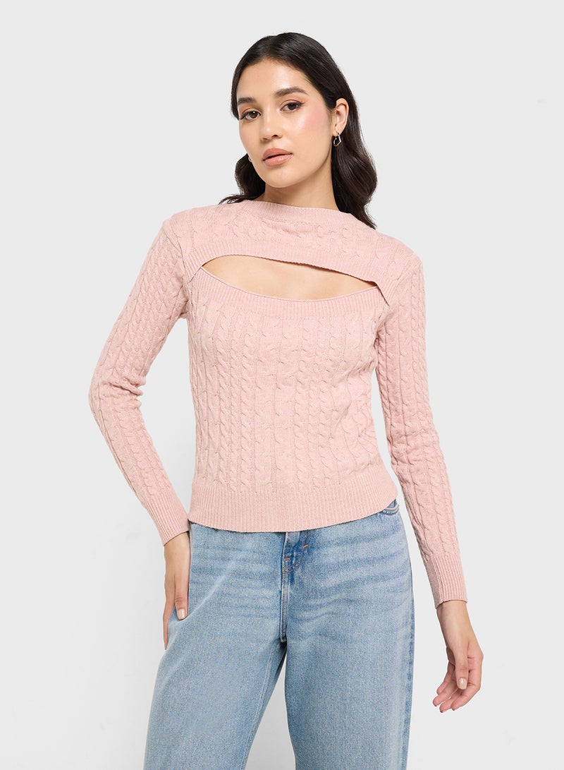 Ginger Cutout Front Sweater  - Image 1