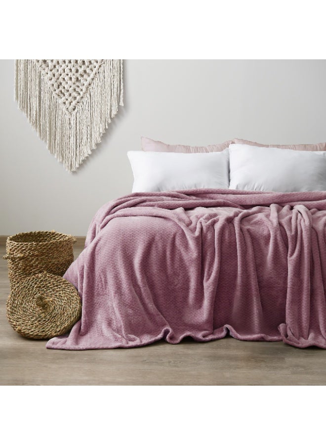 Morano Velvet Blanket – Dyed Model, 220x240 CM, Luxuriously Soft Polyester Throw, Lightweight Warm Blanket for Bed or Sofa – Elegant Colors for all Home Styles - Image 1