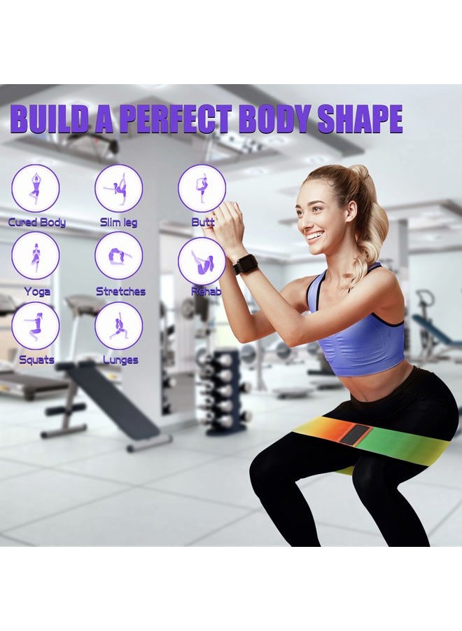 Uten Resistance Bands for Working Out, 3 Levels Exercise Band, Anti-Slip & Roll Elastic Workout Booty Bands for Women, Portable Resistance Band, Squat, Glute, Hip Training - Image 2