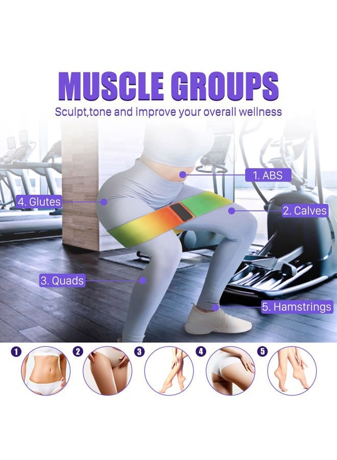 Uten Resistance Bands for Working Out, 3 Levels Exercise Band, Anti-Slip & Roll Elastic Workout Booty Bands for Women, Portable Resistance Band, Squat, Glute, Hip Training - Image 4