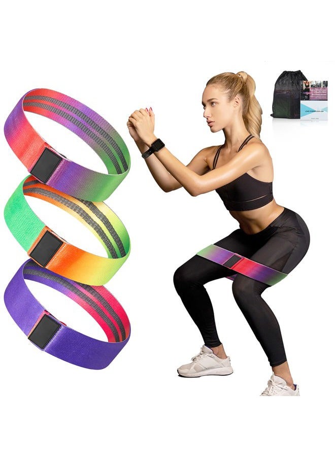 Uten Resistance Bands for Working Out, 3 Levels Exercise Band, Anti-Slip & Roll Elastic Workout Booty Bands for Women, Portable Resistance Band, Squat, Glute, Hip Training - Image 1