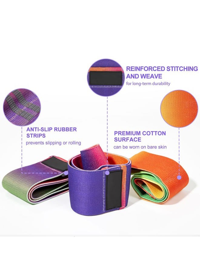 Uten Resistance Bands for Working Out, 3 Levels Exercise Band, Anti-Slip & Roll Elastic Workout Booty Bands for Women, Portable Resistance Band, Squat, Glute, Hip Training - Image 3