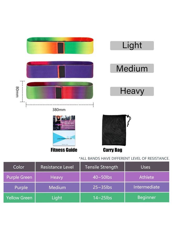 Uten Resistance Bands for Working Out, 3 Levels Exercise Band, Anti-Slip & Roll Elastic Workout Booty Bands for Women, Portable Resistance Band, Squat, Glute, Hip Training - Image 5