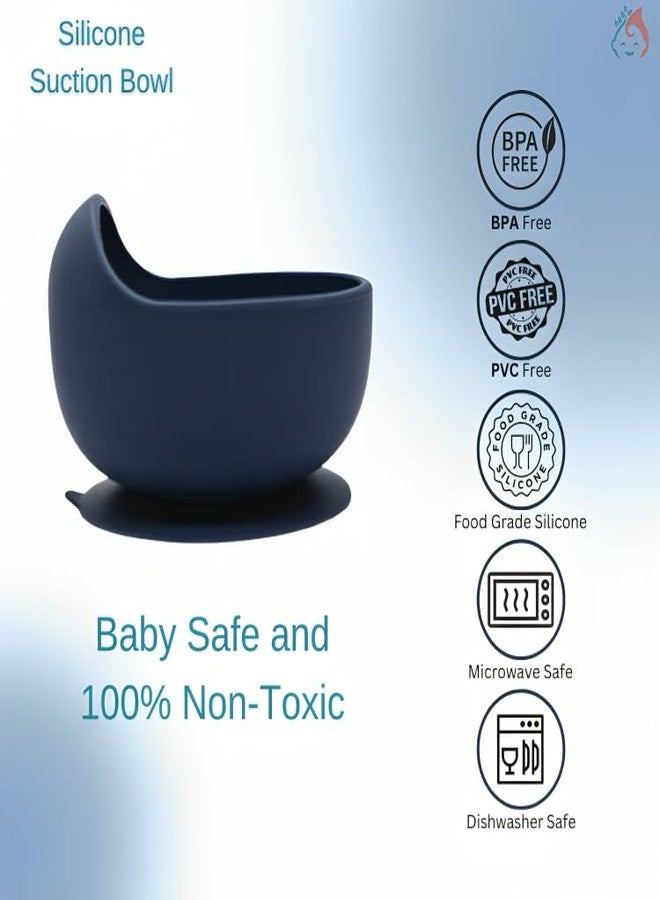 Babylief™ Silicone Baby Suction Bowl (Navy) - Image 2