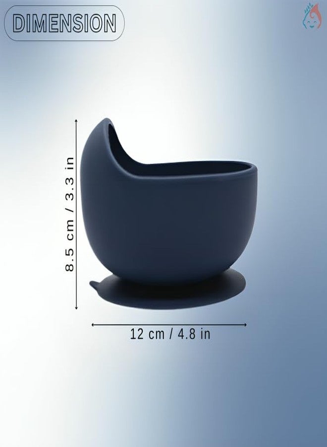 Babylief™ Silicone Baby Suction Bowl (Navy) - Image 3