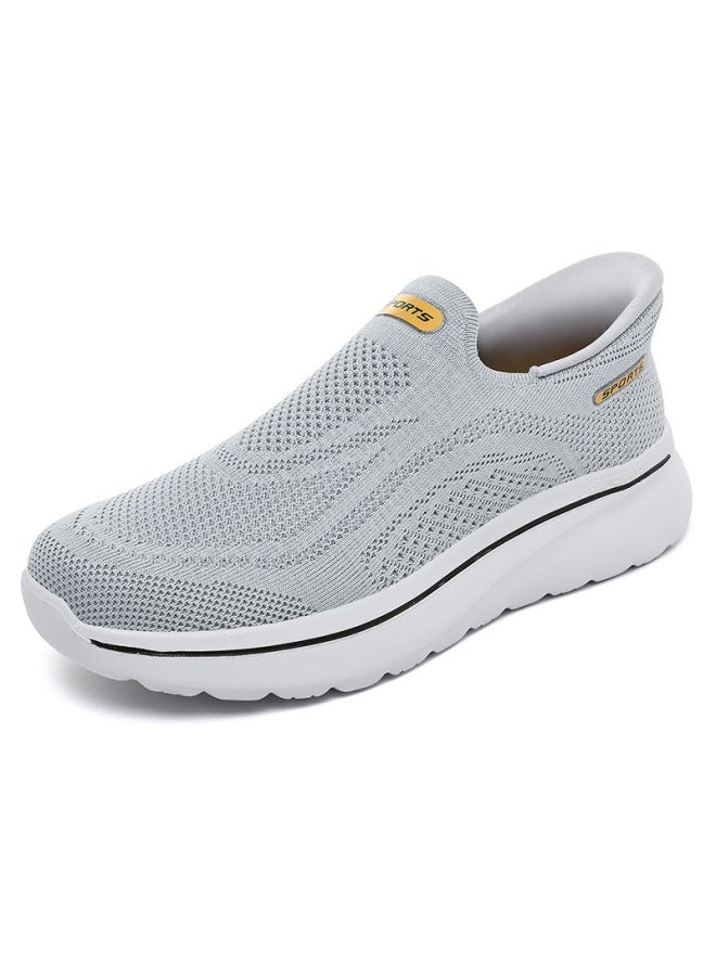 New Summer Breathable Fly-knit Sports Casual Shoes For Men And Women, Lightweight And Comfortable Walking Shoes, Slip-on Shoes