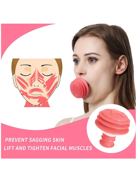 Jaw Exerciser, Face Neck Toning Double Chin Reducer, Facial Blowing Exercisers Enhance Firming Lifting V Shape Lines Define Your Jawline (2 Pack)