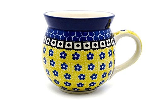 Polish Pottery Mug  11 oz Bubble  Sunburst