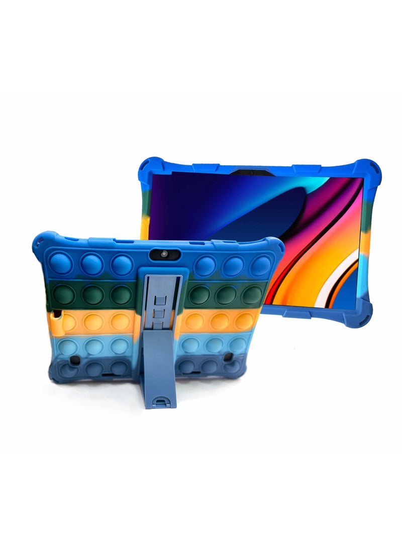 Inder 10.1-Inch Android Smart Kid Tablet Wi-Fi Bluetooth 4GB RAM 128GB ROM Android 11 with Popup Silicone Protective Cover Build-in Stand-Black - Image 1