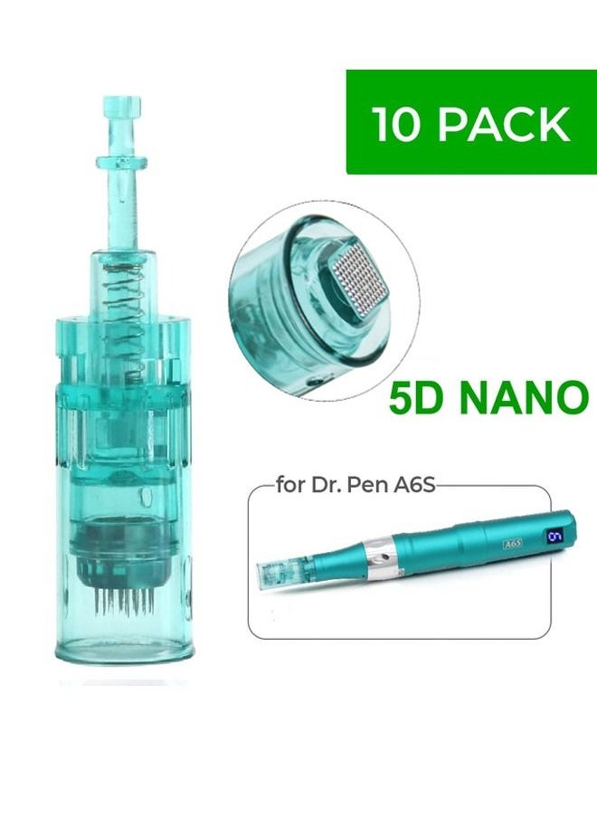 Dr pen Drpen A6S microneedling pen replacement cartridges 10pcs 5D pins derma auto pen bayonet slot cartridges  - Image 1