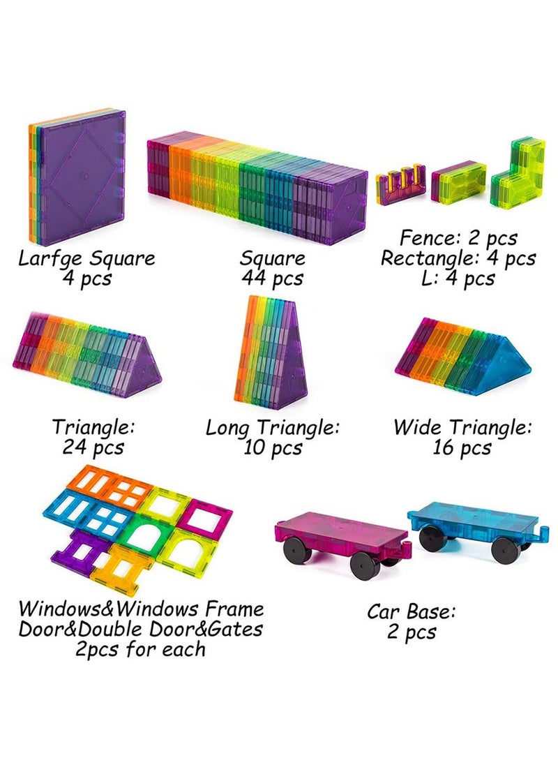 Magnetic Building Blocks, 120pcs Kids Magnetic Tiles Building Sets, 3D  Building Blocks Construction Educational STEM Toys Gifts for Toddlers Boys Girls 3 4 5 6 7 8 9 10 + Year Old  - Image 2