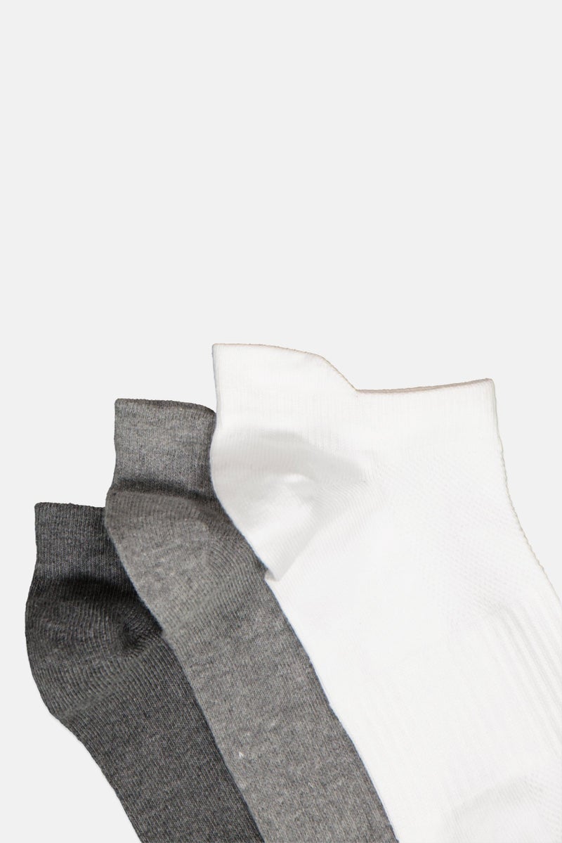 RBX Men 3 Pairs Brand Logo Running Socks, Multicolor  - Image 3