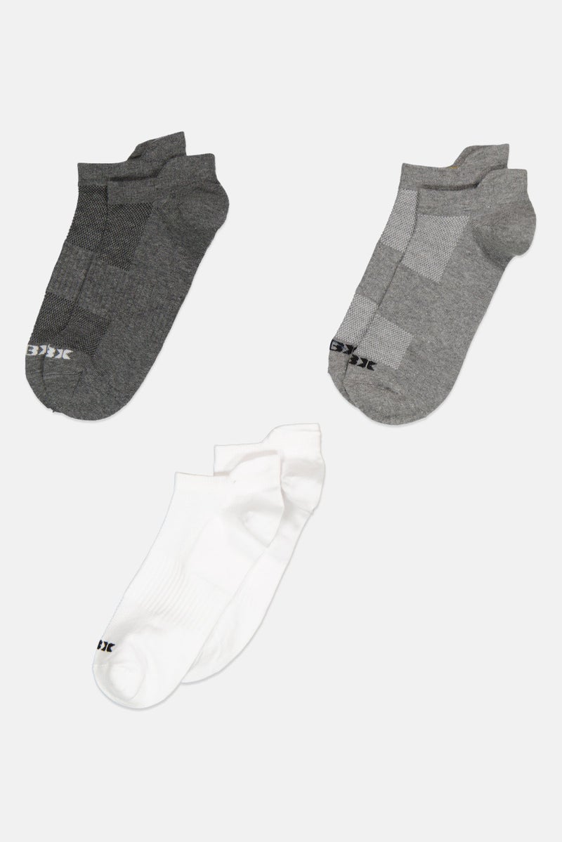 RBX Men 3 Pairs Brand Logo Running Socks, Multicolor  - Image 2