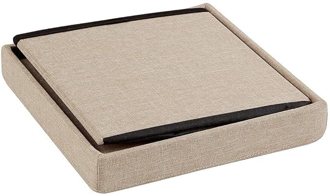 NETZILLA NAVA PAVA Fabric Folding Organizer Storage Ottoman Bench Footrest Stool Coffee Table Cube Camping Fishing Toys Chest Stool QuickEasy Assembly22L Capacity Padded 30X30X30 CM Beige - Image 4
