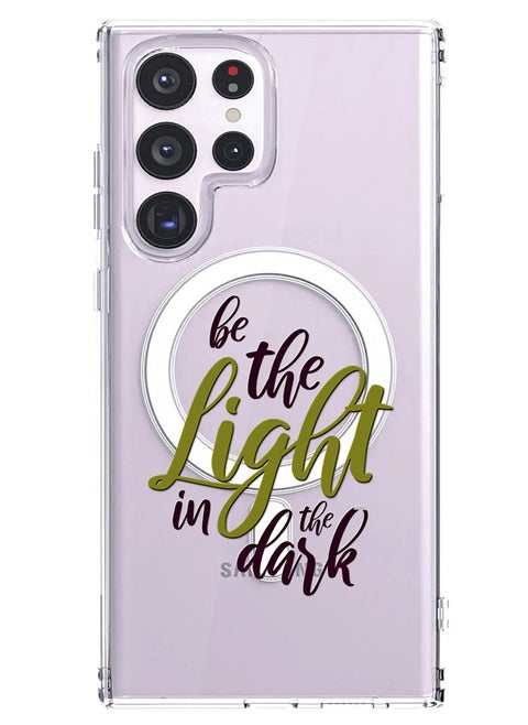 Magnetic Case for Samsung Galaxy S23 Ultra 6.8-inch Compatible with MagSafe Wireless Charging, Shockproof Phone Bumper Cover Be the Light in the Dark