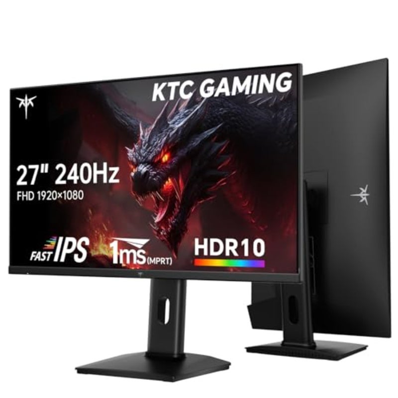 شاشة ألعاب للألعاب سريعة الوتيرة، لوحة IPS، سوداء، معدل تحديث 240 هرتز مع Adaptive Sync، HDR، حامل قابل لضبط الارتفاع، حامل VESA، منافذ HDMI/DP/USB - Image 1