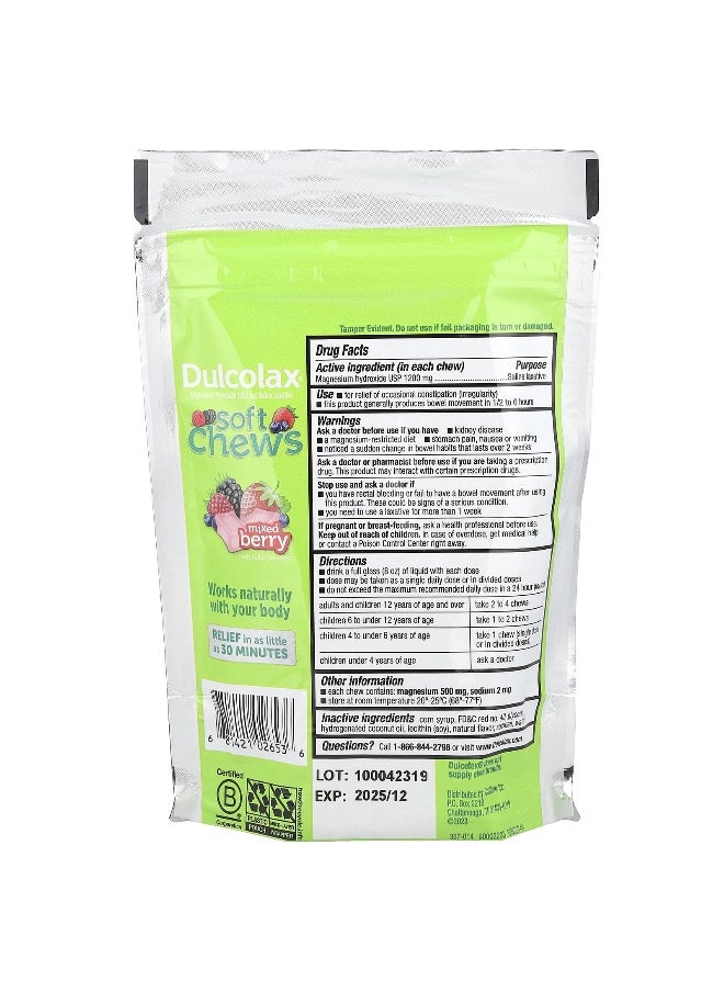 DULCOLAX - Dulcolax, Soft Chews Laxative, For Ages 4+, Mixed Berry, 30 Soft Chews - Image 1