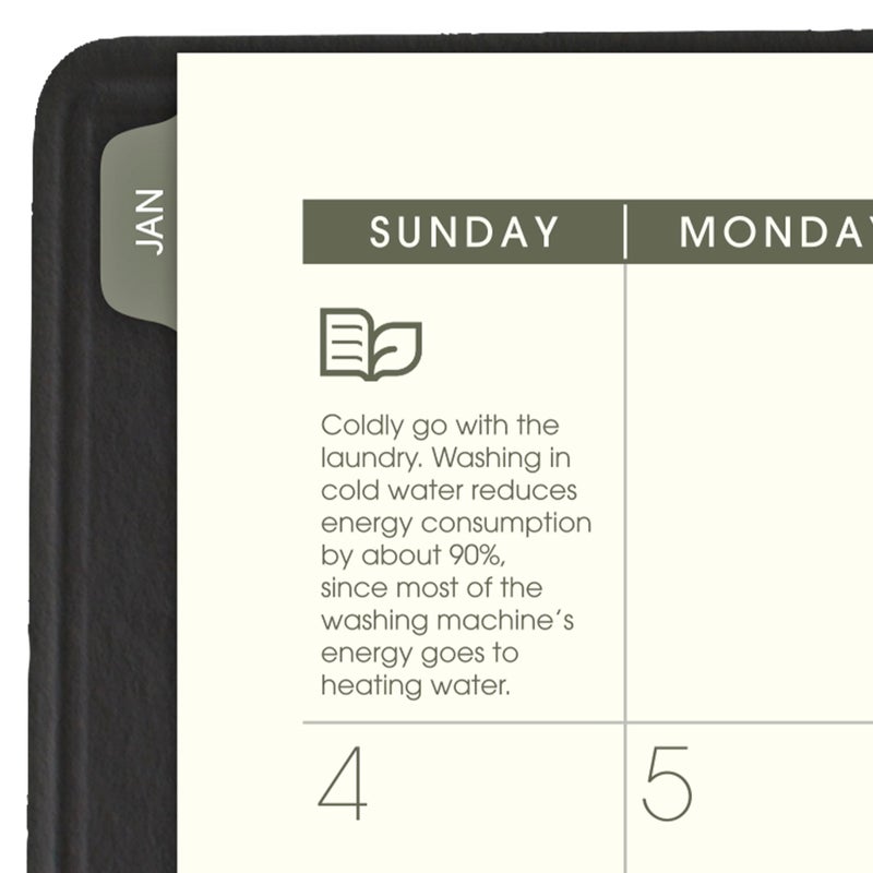 AT-A-GLANCE 2026 Appointment Book Planner, Weekly & Monthly, 5" x 8", Small, Hourly, Recycled, Black (70100G0526) - Image 5