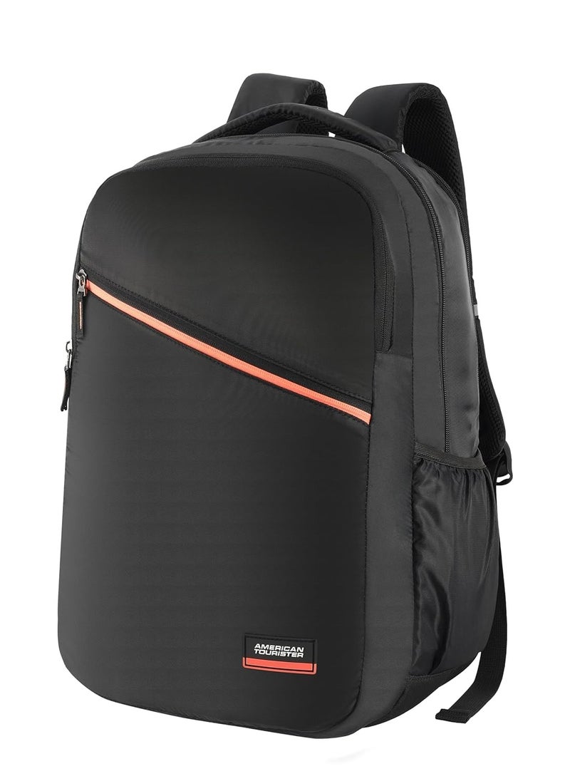 AMERICAN TOURISTER American Tourister ACTON Laptop Backpack, 33L with Spacious Interiors and Multiple Compartments with Rain Cover, Laptop Backpack for Men and Women - BLACK, Gifts for Men, Women and Kids, College Bag  - Image 1