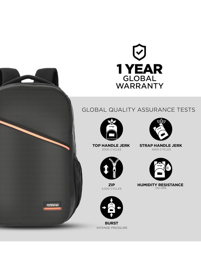 AMERICAN TOURISTER American Tourister ACTON Laptop Backpack, 33L with Spacious Interiors and Multiple Compartments with Rain Cover, Laptop Backpack for Men and Women - BLACK, Gifts for Men, Women and Kids, College Bag  - Image 4