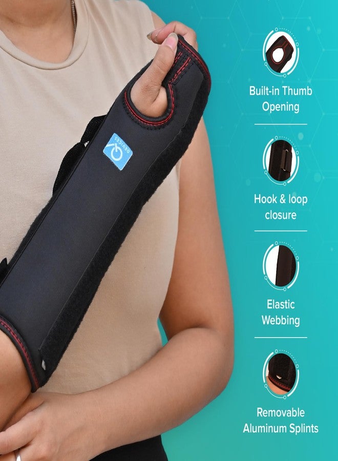 Q DEVICES Wrist Brace with Forearm Splint – Carpal Tunnel Relief & Support – Removable Aluminum Splint for Arthritis, Tendinitis, & Sprains – Adjustable Compression, Men & Women, Left or Right Hand - Image 4