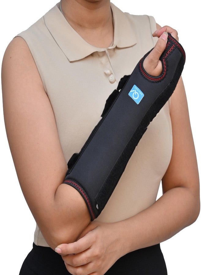 Q DEVICES Wrist Brace with Forearm Splint – Carpal Tunnel Relief & Support – Removable Aluminum Splint for Arthritis, Tendinitis, & Sprains – Adjustable Compression, Men & Women, Left or Right Hand - Image 1