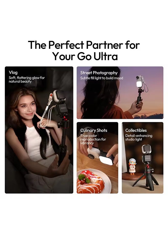 يولانزي ضوء فيديو Ulanzi IN07 Magsafe Fill Light لكاميرا Insta360 Go Ultra Mini، ضوء تعبئة مغناطيسي لفيديو مدونة السفر - Image 3