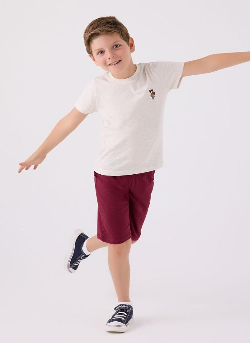 U.S. Polo Assn. U.S. Polo Assn. Boys Beige Bermuda Set  - Image 1