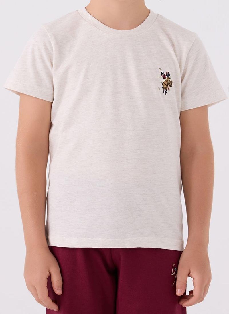 U.S. Polo Assn. U.S. Polo Assn. Boys Beige Bermuda Set  - Image 4