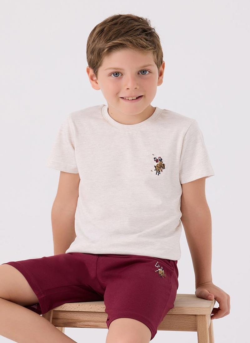 U.S. Polo Assn. U.S. Polo Assn. Boys Beige Bermuda Set  - Image 2