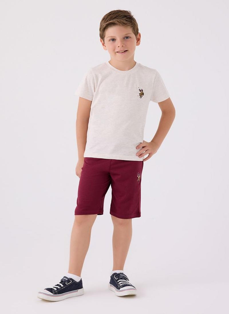 U.S. Polo Assn. U.S. Polo Assn. Boys Beige Bermuda Set  - Image 3