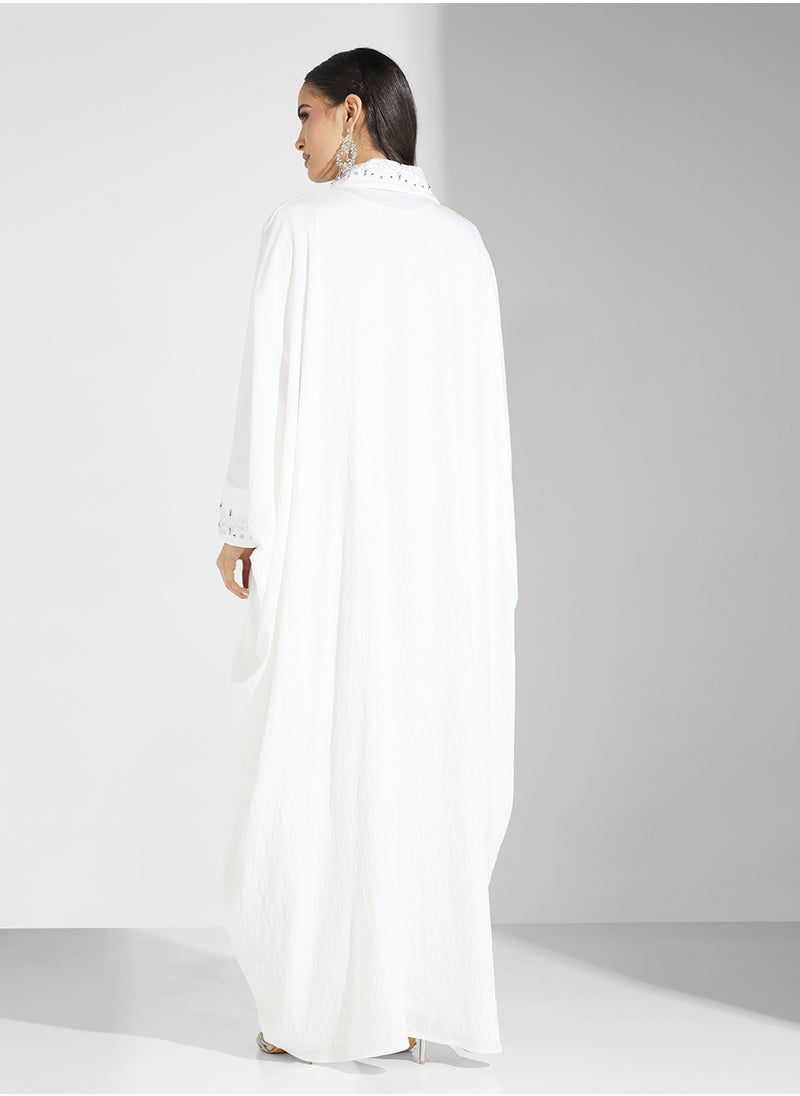 hayas closet Embellished Flared Sleeve Abaya  - Image 2
