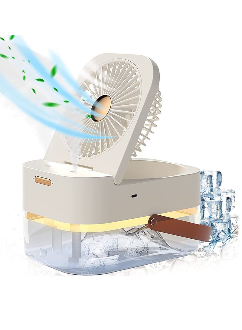 Y&D Portable Air Conditioner Fan Mini Personal Evaporative Cooler with 3 Speeds LED Light Timing Function IN 1 Desk For Room Camping Car and Office  - Image 1