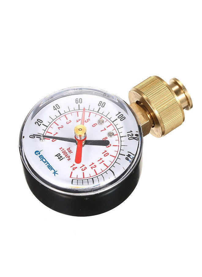 Lepmerk - 2- 1/2'' Pressure Gauge Water Pressure Test Gauge 3/4'' Female Hose Thread 0-200 PSI with Red Pointer - Image 1