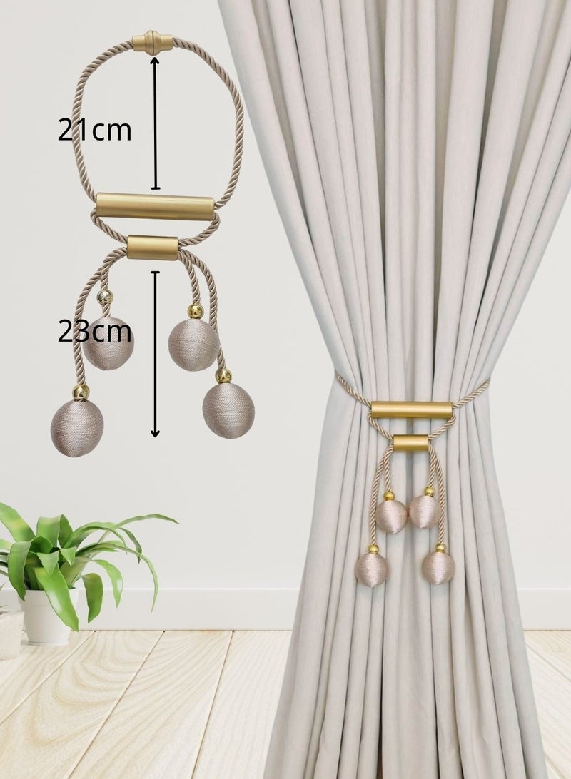 QBAID Magnetic Curtain Tiebacks 2-pieces Curtain Straps Strong Magnetic Holder Buckle Hooks Curtains Decorations Accessories - Image 5