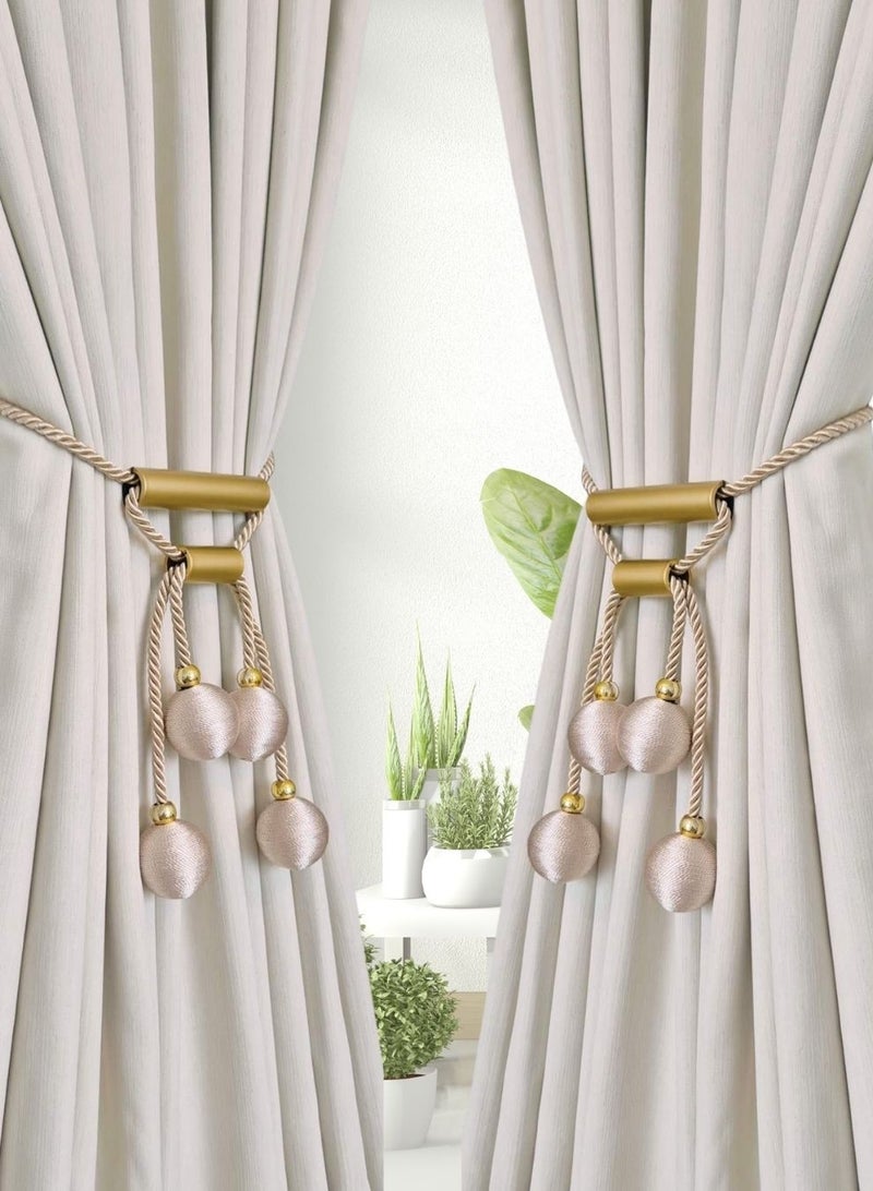 QBAID Magnetic Curtain Tiebacks 2-pieces Curtain Straps Strong Magnetic Holder Buckle Hooks Curtains Decorations Accessories - Image 2