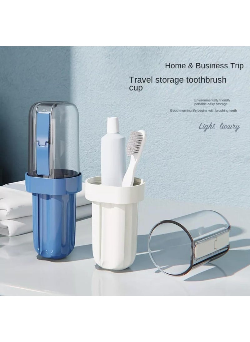 Prostuff.in Prostuffin Portable 3 in 1 Toothbrush Cup Bathroom Toothpaste Holder Storage Case Box for Traveling Outdoor Use to Storage Carry Case Storage Box Cover Organizer Multi Color1 Pcs  - Image 4