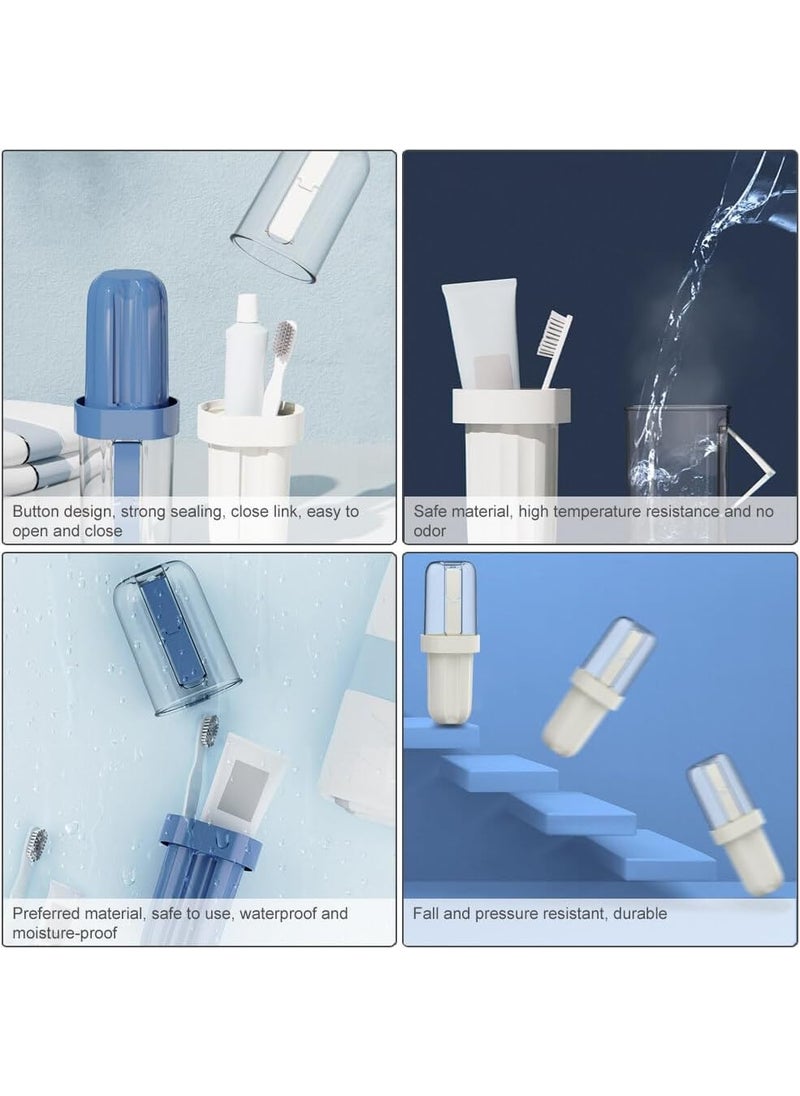 Prostuff.in Prostuffin Portable 3 in 1 Toothbrush Cup Bathroom Toothpaste Holder Storage Case Box for Traveling Outdoor Use to Storage Carry Case Storage Box Cover Organizer Multi Color1 Pcs  - Image 5