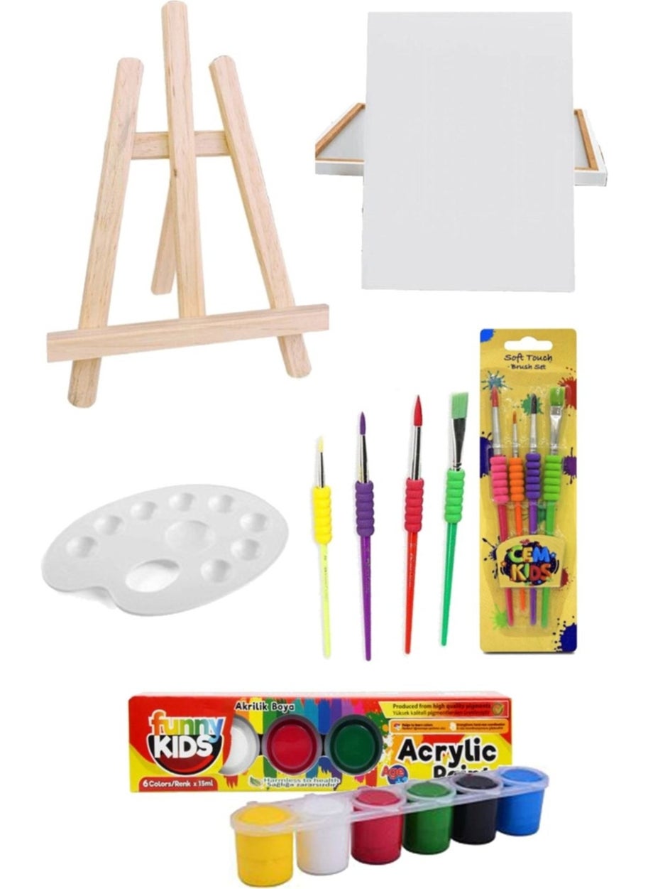 Glance Mini Easel Acrylic Paint Starter Set 