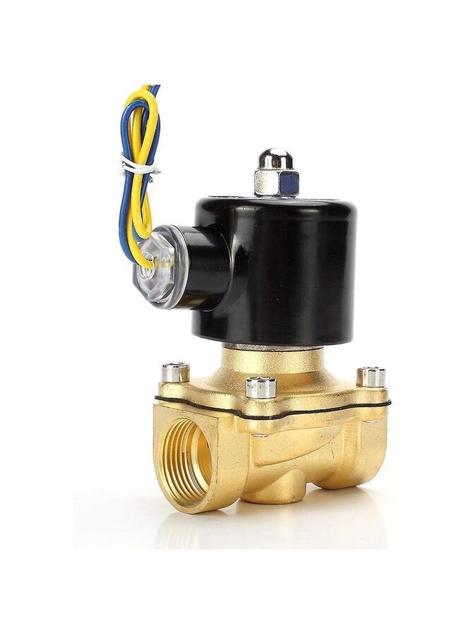 صمام الملف اللولبي الكهربائي النحاسي ، صمام هواء 1/2 بوصة 12 فولت، مُبرد عادةً للمياه والهواء والغاز والوقود والزيت (الحجم: 1/2-DC12V) - Image 1