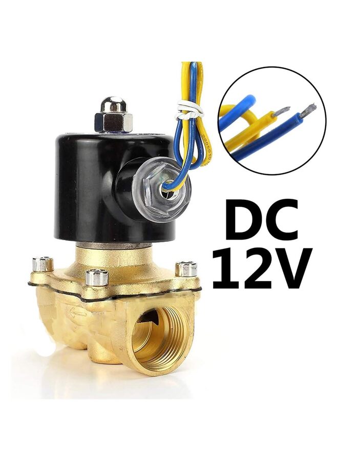 صمام الملف اللولبي الكهربائي النحاسي ، صمام هواء 1/2 بوصة 12 فولت، مُبرد عادةً للمياه والهواء والغاز والوقود والزيت (الحجم: 1/2-DC12V) - Image 2