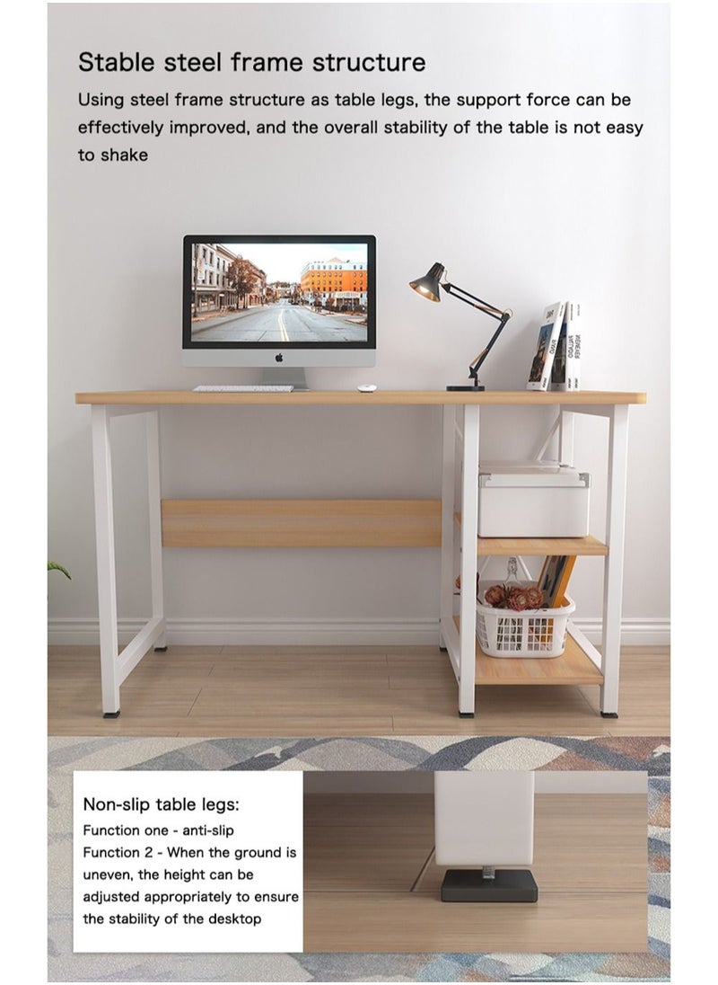 AnneFish - 2pcs Office Table and Chair Set For Home or Office Study Office Computer Desk with Ergonomic Adjustable Office Chair - Image 1
