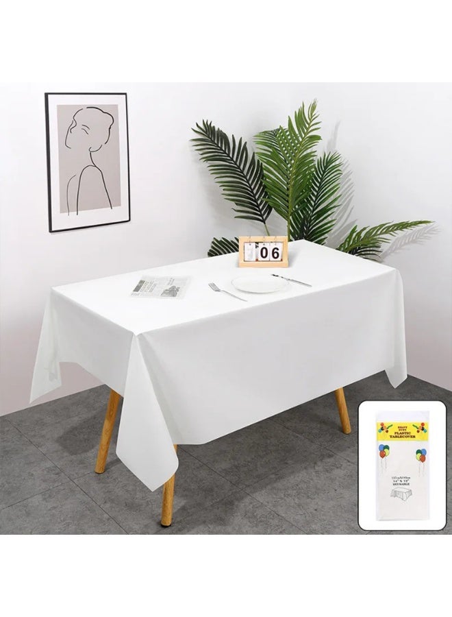 4 Pack Disposable Tablecloths, PE Rectangle Waterproof  Table Cover for BBQ Party Wedding - Image 3