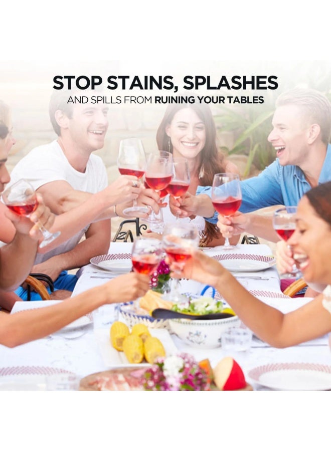 4 Pack Disposable Tablecloths, PE Rectangle Waterproof  Table Cover for BBQ Party Wedding - Image 5