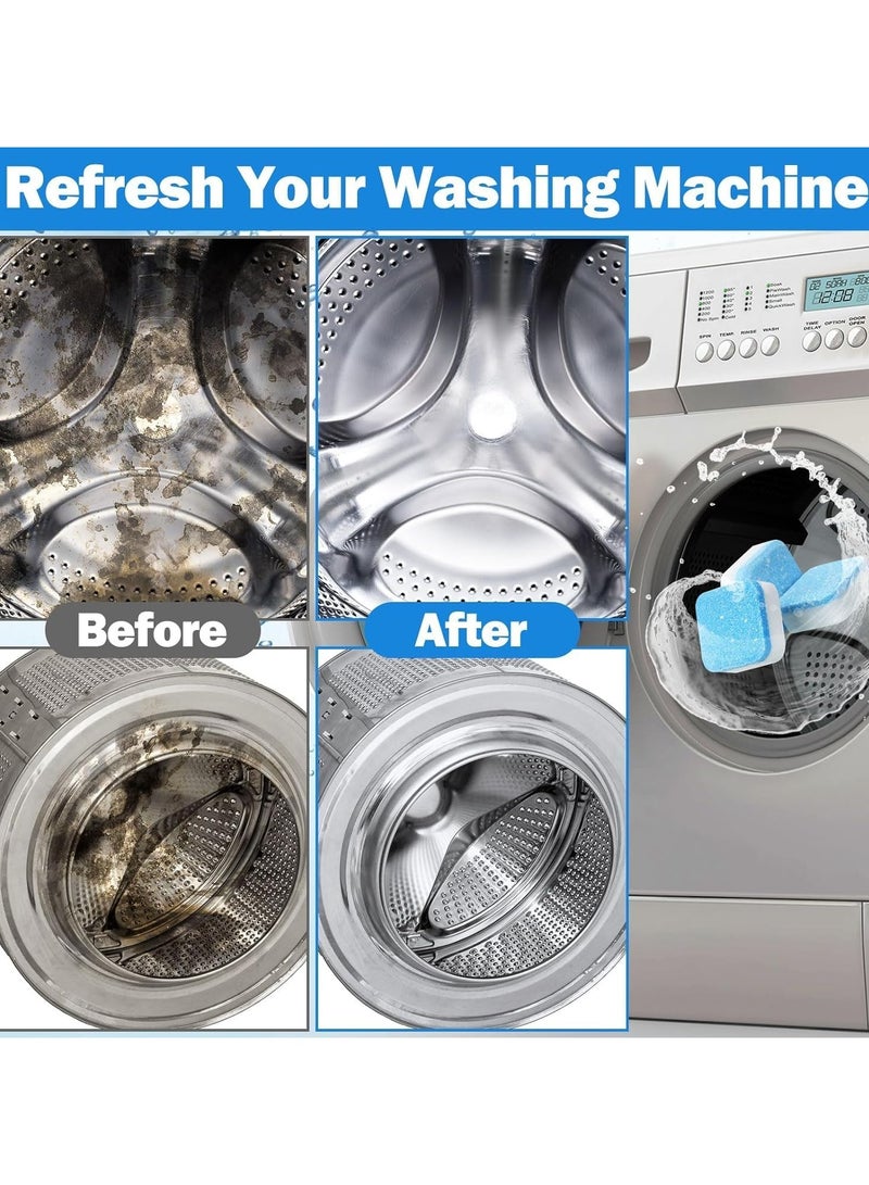 144 Pcs Washing Machine Cleaner Tablets Cleaner Descaler Bulk Household Washing Machine Cleaners Deep Cleaning Tablets Safe Deodorizer for Laundry Tub HE Front Loader  - Image 3