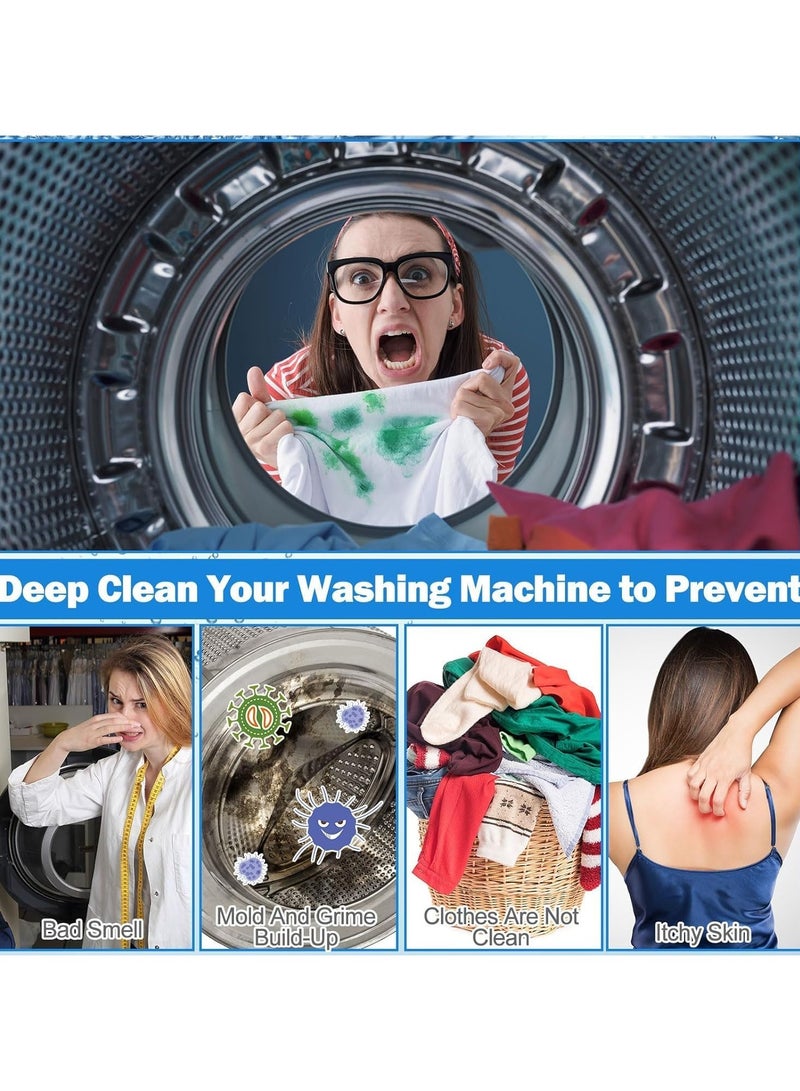 144 Pcs Washing Machine Cleaner Tablets Cleaner Descaler Bulk Household Washing Machine Cleaners Deep Cleaning Tablets Safe Deodorizer for Laundry Tub HE Front Loader  - Image 4