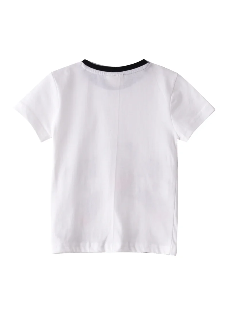 victor and jane Baby Boys 2 piece Set - T-Shirts & Shorts - Off-While and Blue (100% Cotton)- VJ