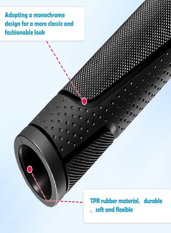 CoolShef مقبض دراجة CoolShef قطعتين - مقابض ناعمة لمقود الدراجة، قبضة مريحة لمقود الدراجة، يناسب معظم الدراجات الهوائية والدراجات البخارية والمشايات، مقبض دراجة مانع للانزلاق - Image 5