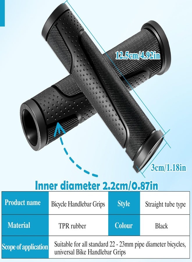 CoolShef مقبض دراجة CoolShef قطعتين - مقابض ناعمة لمقود الدراجة، قبضة مريحة لمقود الدراجة، يناسب معظم الدراجات الهوائية والدراجات البخارية والمشايات، مقبض دراجة مانع للانزلاق - Image 2