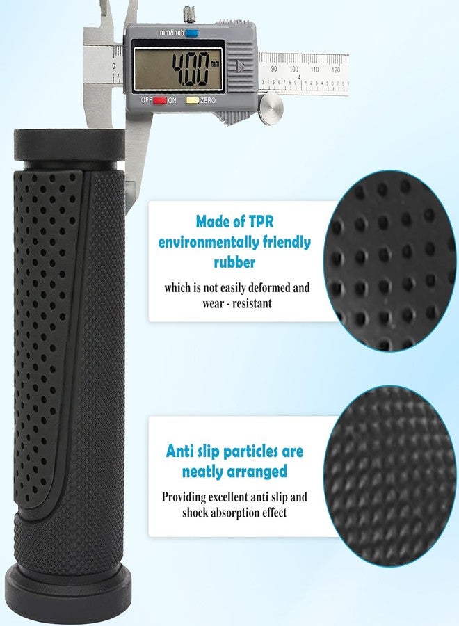 CoolShef مقبض دراجة CoolShef قطعتين - مقابض ناعمة لمقود الدراجة، قبضة مريحة لمقود الدراجة، يناسب معظم الدراجات الهوائية والدراجات البخارية والمشايات، مقبض دراجة مانع للانزلاق - Image 4